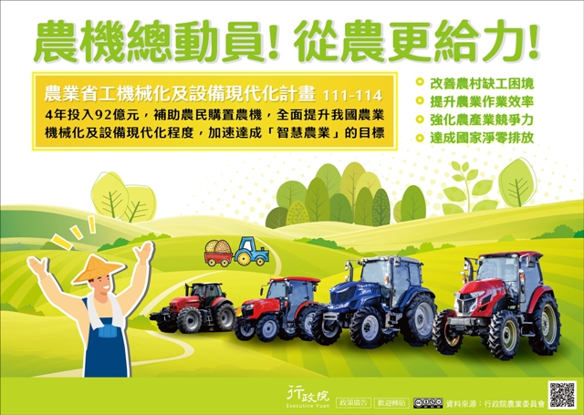 廣告文宣「農業省工機械化與設備現代化」