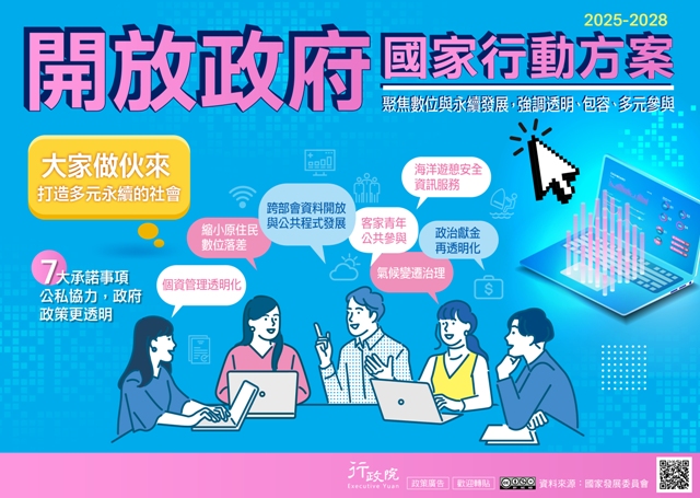 廣告文宣「開放政府國家行動方案」政策圖文說明