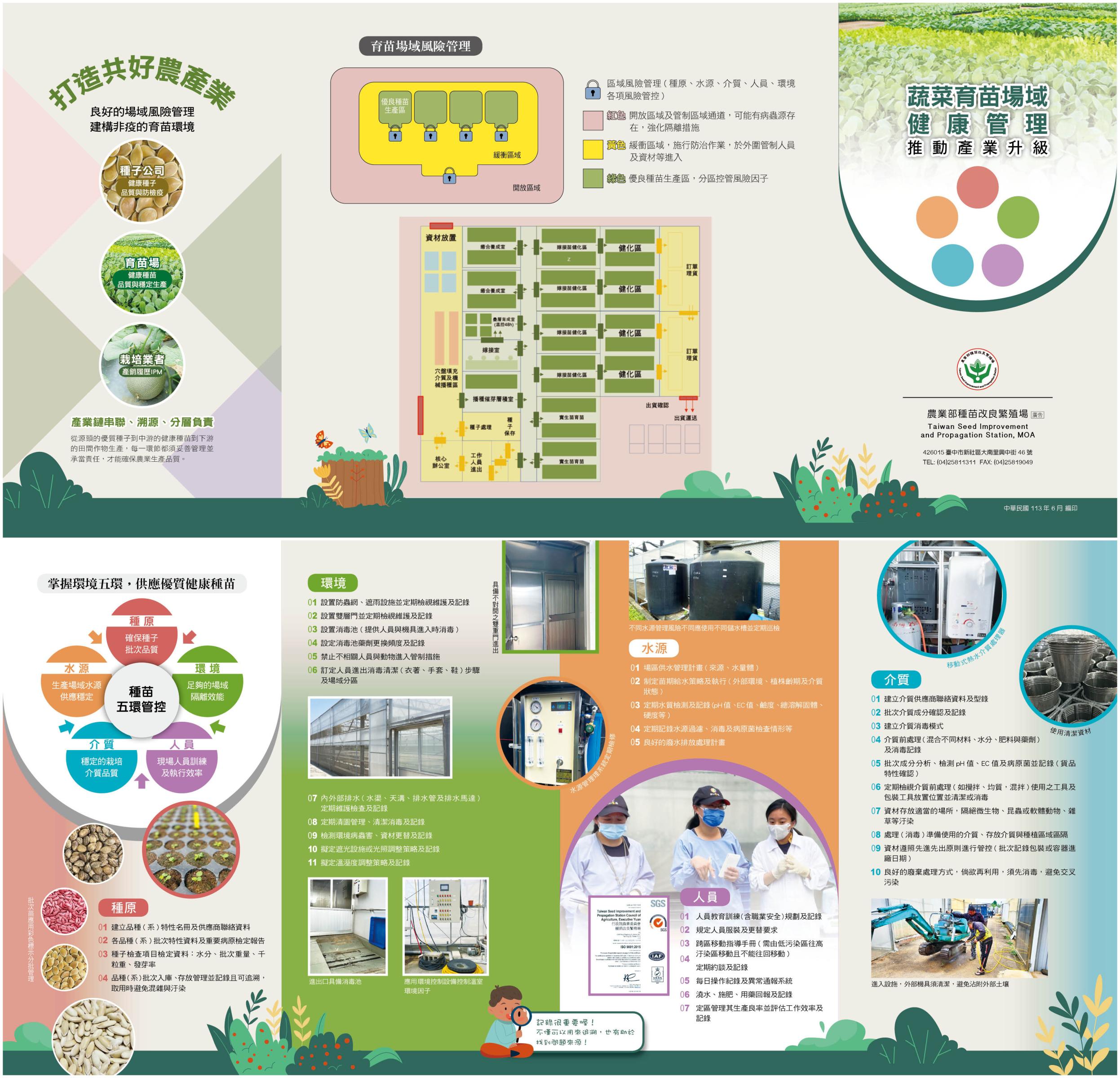 Key guidelines for vegetable seedling production area health management brochure