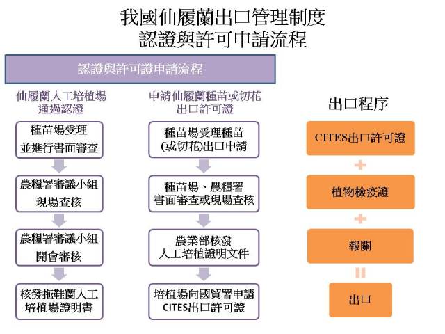 Fig3. Taiwan’s Paphiopedilum Export Management Process