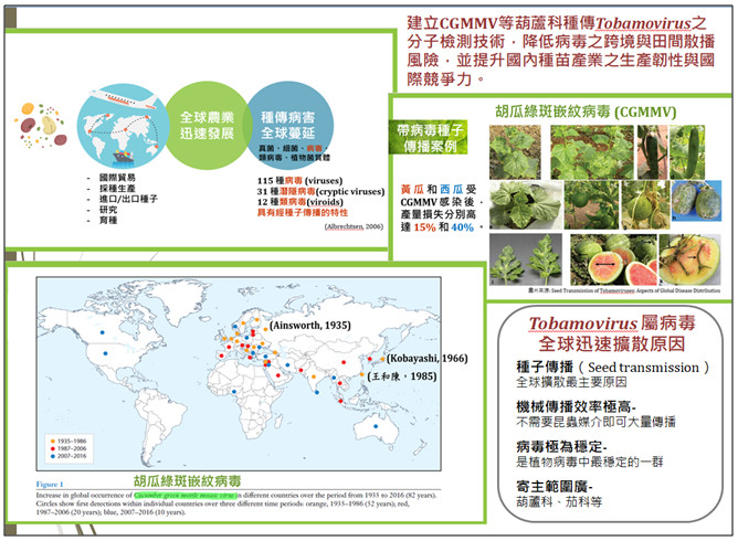 Figure 1. Globally distributed seed-borne viruses of the genus Tobamovirus infecting cucurbit crops.